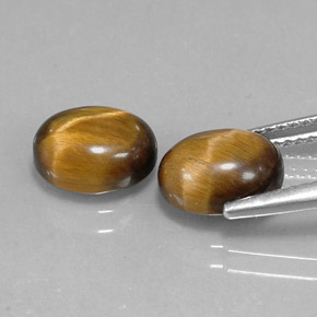 Tiger's eye naturale marrone da  ct, taglio ovale, opaco