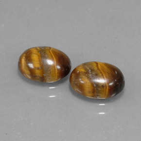 Tiger's eye naturale marrone da  ct, taglio ovale, opaco