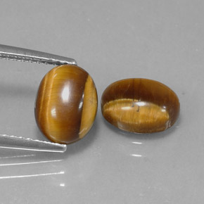 Tiger's eye naturale marrone da  ct, taglio ovale, opaco