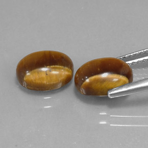 Tiger's eye naturale marrone da  ct, taglio ovale, opaco