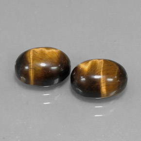 Tiger's eye naturale marrone da  ct, taglio ovale, opaco