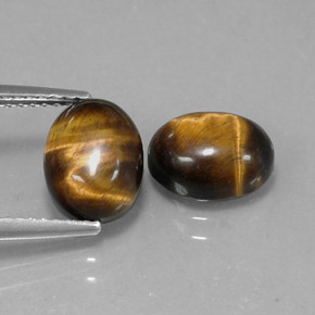 Tiger's eye naturale marrone da  ct, taglio ovale, opaco