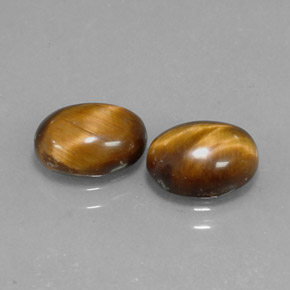 Tiger's eye naturale marrone da 1,59 ct, taglio ovale, opaco