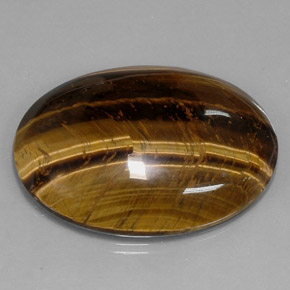 Tiger's eye naturale marrone da 73,05 ct, taglio ovale, opaco
