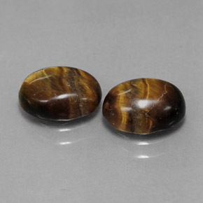 Tiger's eye naturale marrone da  ct, taglio ovale, opaco