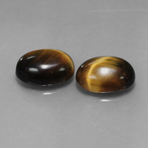 Tiger's eye naturale marrone da  ct, taglio ovale, opaco