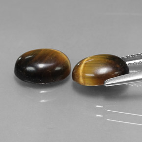Tiger's eye naturale marrone da  ct, taglio ovale, opaco
