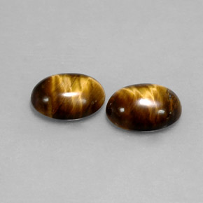 Tiger's eye naturale marrone da  ct, taglio ovale, opaco