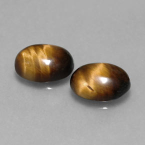 Tiger's eye naturale marrone da  ct, taglio ovale, opaco
