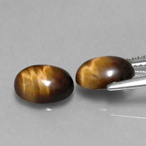 Tiger's eye naturale marrone da  ct, taglio ovale, opaco