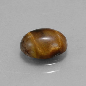 Tiger's eye naturale marrone da 1,55 ct, taglio ovale, opaco