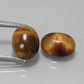 Tiger's eye naturale marrone da  ct, taglio ovale, opaco