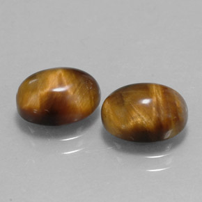 Tiger's eye naturale marrone da  ct, taglio ovale, opaco