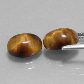 Tiger's eye naturale marrone da  ct, taglio ovale, opaco