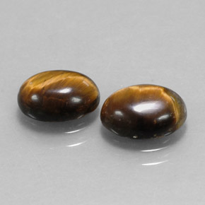 Tiger's eye naturale marrone da  ct, taglio ovale, opaco