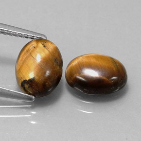 Tiger's eye naturale marrone da  ct, taglio ovale, opaco