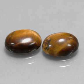 Tiger's eye naturale marrone da  ct, taglio ovale, opaco