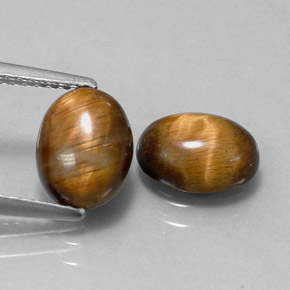 Tiger's eye naturale marrone da  ct, taglio ovale, opaco