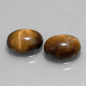 Tiger's eye naturale marrone da  ct, taglio ovale, opaco