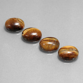 Tiger's eye naturale marrone da  ct, taglio ovale, opaco