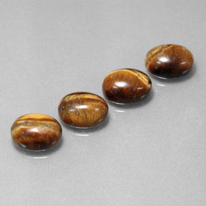Tiger's eye naturale marrone da  ct, taglio ovale, opaco