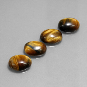 Tiger's eye naturale marrone da  ct, taglio ovale, opaco