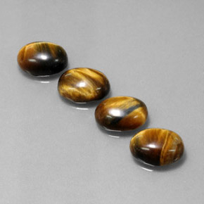 Tiger's eye naturale marrone da  ct, taglio ovale, opaco