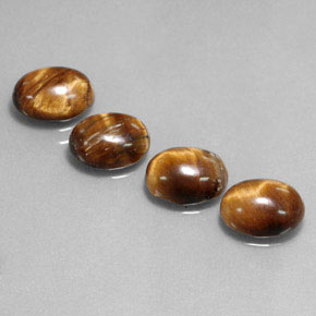 Tiger's eye naturale marrone da  ct, taglio ovale, opaco