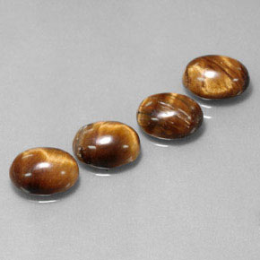 Tiger's eye naturale marrone da  ct, taglio ovale, opaco