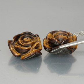Tiger's eye naturale marrone da  ct, forma fantasia, opaco
