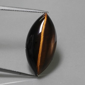 Tiger's eye naturale marrone da 13,51 ct, marchesa, opaco