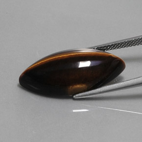 Tiger's eye naturale marrone da 13,51 ct, marchesa, opaco