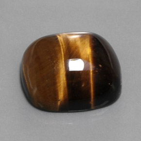 Occhio di tigre Oro Marrone naturale da 27.92 ct, Taglio a cuscino, Opaco