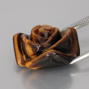 Occhio di tigre Oro Marrone naturale da 12.07 ct, Forma fantasia, Opaco