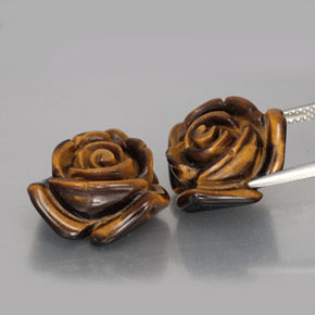 Tiger's eye naturale marrone da  ct, forma fantasia, opaco