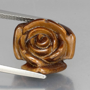Tiger's eye naturale marrone da 11,88 ct, forma fantasia, opaco