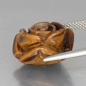 Tiger's eye naturale marrone da 11,88 ct, forma fantasia, opaco