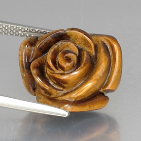 Tiger's eye naturale marrone da 10,53 ct, forma fantasia, opaco