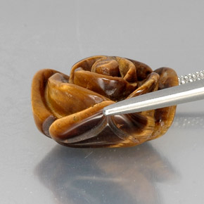 Tiger's eye naturale marrone da 10,53 ct, forma fantasia, opaco