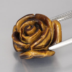 Tiger's eye naturale marrone da 11,90 ct, forma fantasia, opaco