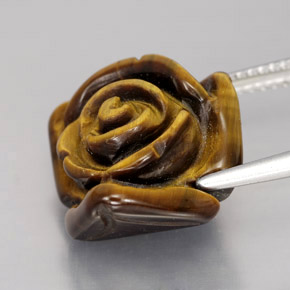 Tiger's eye naturale marrone da 12,47 ct, forma fantasia, opaco