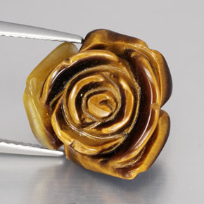 Tiger's eye naturale marrone da 11,74 ct, forma fantasia, opaco