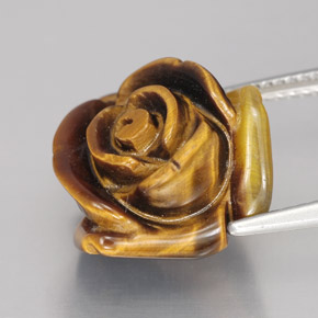 Tiger's eye naturale marrone da 11,74 ct, forma fantasia, opaco