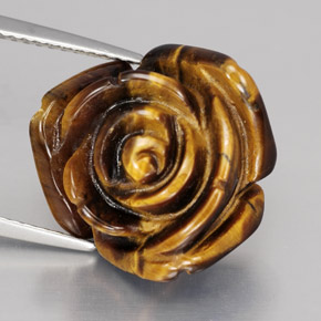 Tiger's eye naturale marrone da 11,62 ct, forma fantasia, opaco