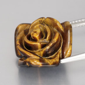 Tiger's eye naturale marrone da 11,62 ct, forma fantasia, opaco