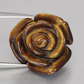 Tiger's eye naturale marrone da 10,60 ct, forma fantasia, opaco