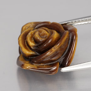 Tiger's eye naturale marrone da 10,60 ct, forma fantasia, opaco