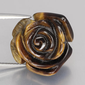 Tiger's eye naturale marrone da 11,76 ct, forma fantasia, opaco