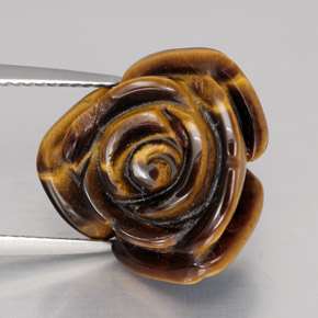 Tiger's eye naturale marrone da 11,69 ct, forma fantasia, opaco