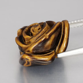 Tiger's eye naturale marrone da 11,69 ct, forma fantasia, opaco